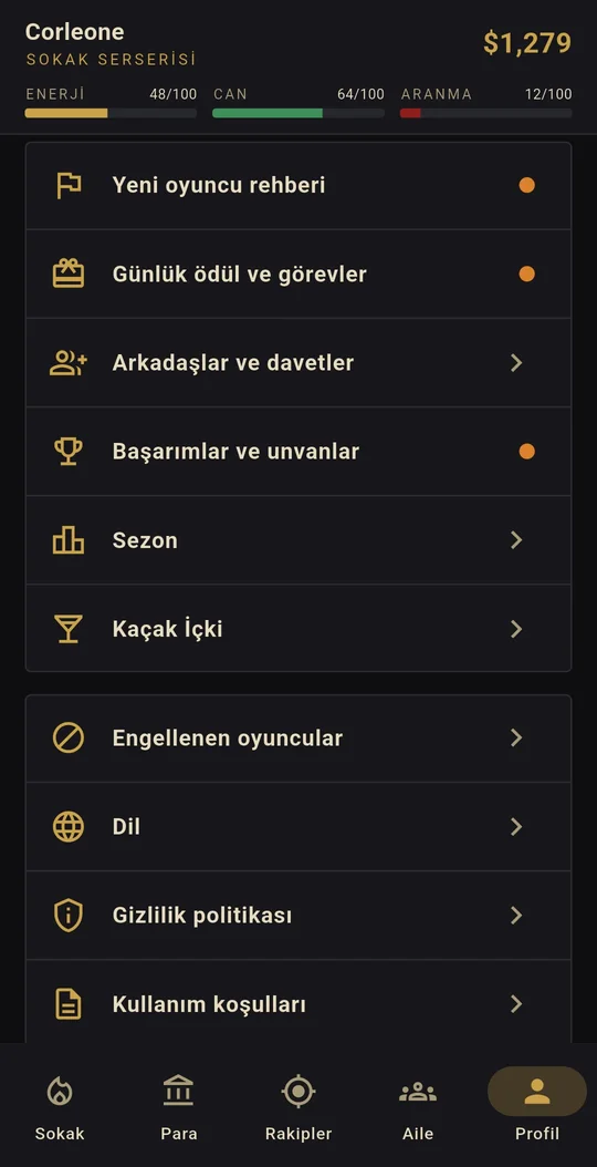 Günlük ödüller, görevler, sezonlar